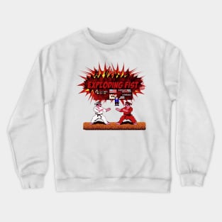 Retro 80s Gaming The way of the Exploding Fist Crewneck Sweatshirt